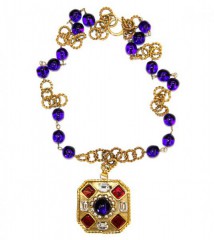 Подвеска CHANEL с цветным Gripoix